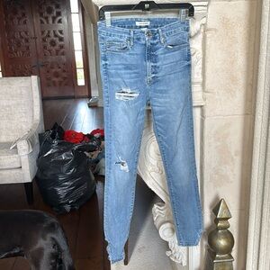Good American Good Waist Light Wash Jeans Size 4/27